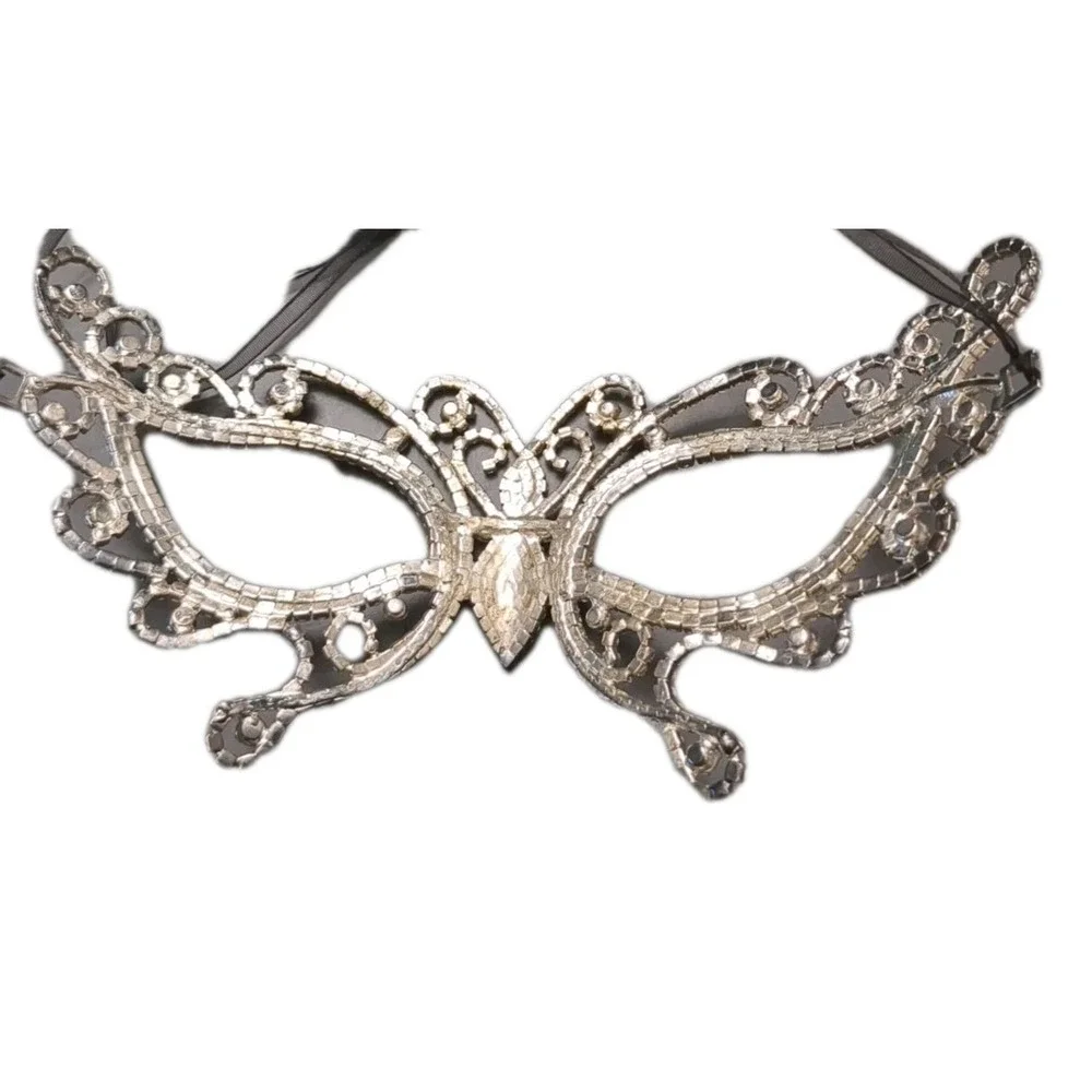 Pre-owned Masquerade Wedding Rhinestone Party Evening Prom Mardi‎ Gras